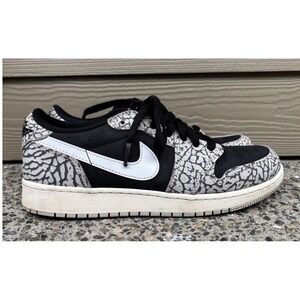 Nike Air Jordan 1 Retro Low OG Black Cement Elephant Print CZ0790-001 Women's